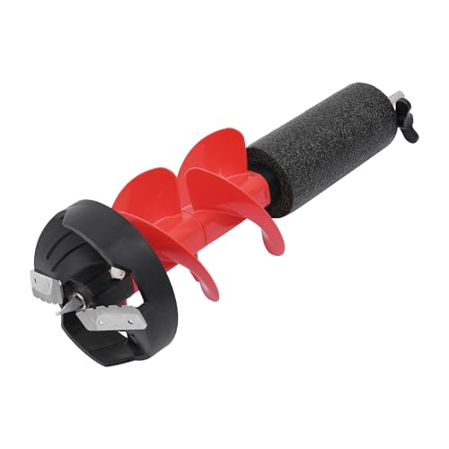 QuaLivgEssZome Ice Fishing Auger 6x19.29in, Durable Ice Drill with Spiral Blade, Lightweight Ice Fishing Auger, Universal Adapter and Protective Cover for Outdoor Ice Fishing Enthusiasts