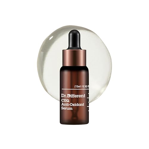 Dr.Different CEQ Anti-Oxidant Serum | Vitamin C Serum For Face with Vitamin E & CoQ10 | Tone-Evening & Anti-Aging Serum for Dark Spots Fine lines & Wrinkles | Korean Skincare | 0.5 fl oz 15ml