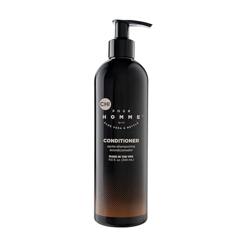 CHI Pour Homme Daily Moisturizing Conditioner for Men, Sulfate-Free Hair Detangler with Aloe Vera,...
