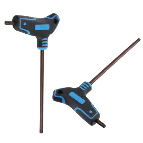 Image of Antrader T30 Torx Screwdriver,Anti Tamper Proof Torx Key,S2 Steel Non-Slip T-Handle Dual End Wrench (Blue)