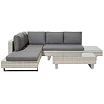 Patioco Lanciano Lounge-Set Rattan Grau-Beige