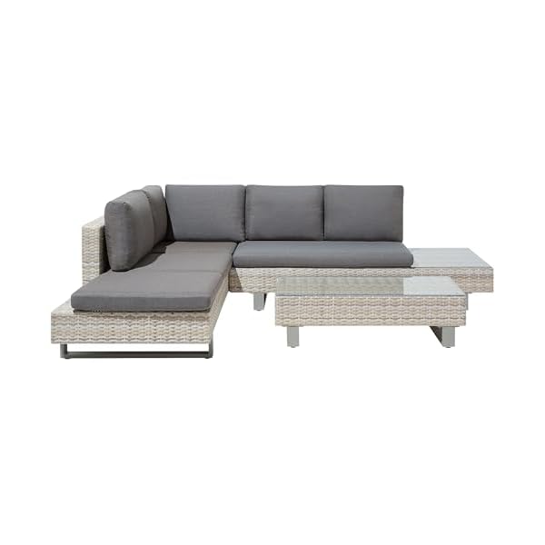 Patioco Lanciano Lounge-Set Rattan Grau-Beige