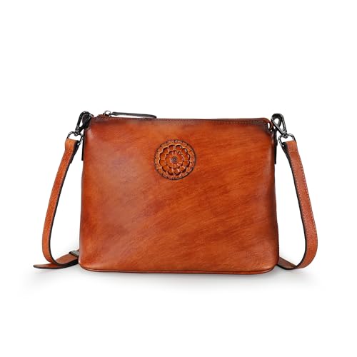 Sac à main en cuir vintage pour femme grand format logeable