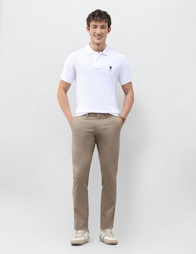 Image of U.S.Polo Association Men's Denver Slim Fit Dobby Trousers
