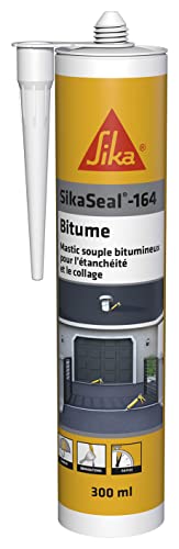 SikaSeal-164 - Masilla bituminosa (300 ml, impermeabilización y pegado en suelos y techos) - Exterior - Resistente a la intemperie y UV