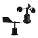 1pc 60m/s 3-Cup Anemometer,4-20mA/0-5V Output, Polycarbonate Fiber, IP65, for Weather Station/Industrial Wind Measurement(0-10V Kit)