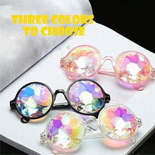 Lelinta Kaleidoscope Goggles Glasses with Crystal Lens Halloween Costume Accessories for Men Women Cosplay Party2
