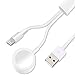 Produktbild osloon iWatch Ladekabel/ladegerät, Magnetisches Ladekabel auf USB,1.2M 2 in1 Wireless Ladekabel Ladestation für iWatch Modelle Series 5/4/3/2/1 und iPhone 11 Max Pro/XR/XS/XS Max/X /8/8Plus/7/7Plus