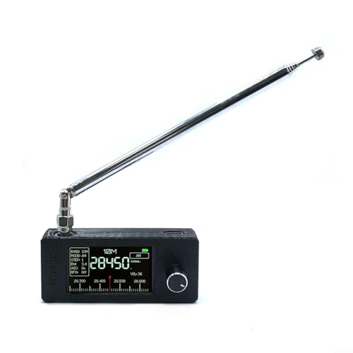 Si4732 Mini Radio,Shortwave R-adio Receiver,Pocke-t Ra-dio Esp32-s3,Si4732 Po-cket Rad-io Recei-ver,Rad-io Master Poc-ket(Black-Pull Rod)