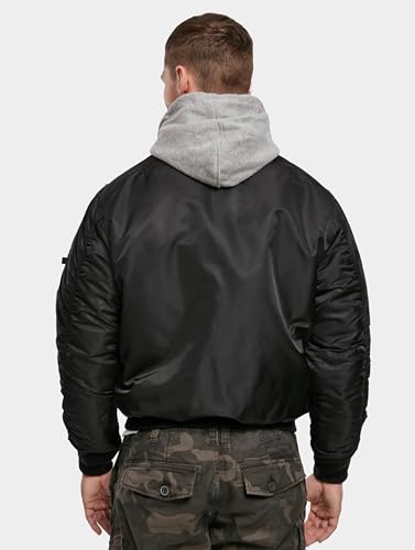 Image of Brandit Men's MA1 Sweat Hooded Jacket Olive /Gray
