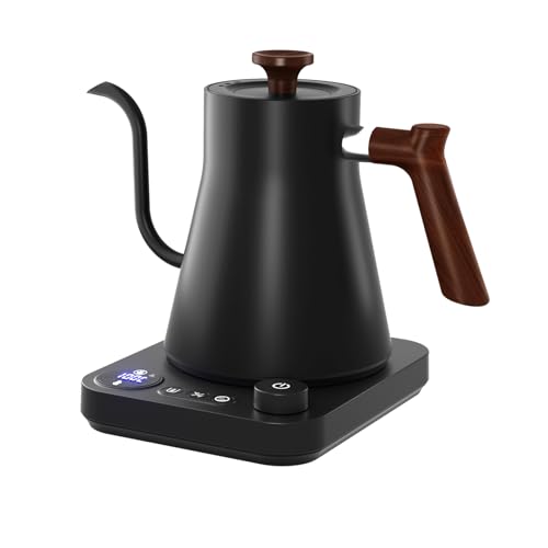 Tetera eléctrica ERICAT 0.9L control temperatura negra