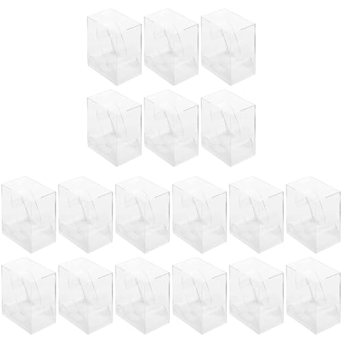 LIFKOME 18 cajas de almacenamiento para relojes, soporte transparente para relojes, joyas, soporte ajustable para monitor, cajas de reloj, relojes Boderry para hombres, cajas cuadradas de plástico