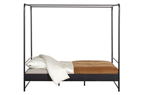 vtwonen Industrial Himmelbett Jugendbett Koje Schwarz Metall in DREI Größen (160 x 200 cm) – Bild 3