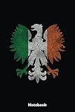 Irish Polish Eagle Flag Pullover: Blank Lined Notebook, Irist Fest Day Journal Perfect Gift Ideas For Teens Girls Boys Students And Adults