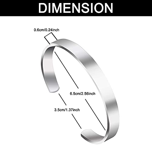 Inspirational Cuff Bracelet Bangle Keep Going Motivational Mantra Quote Stainless Steel Engraved Best Friend Sister Gift for Women with Hidden Message2