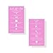 Lash Lift + Tint Aftercare Instruction Cards | 50 Pack | 2 x 3.5” inches Business Card Size | Eyelash Lift and Tint Kit at Home DIY aftercare Supplies | Bubblegum Pink with White Icon Design