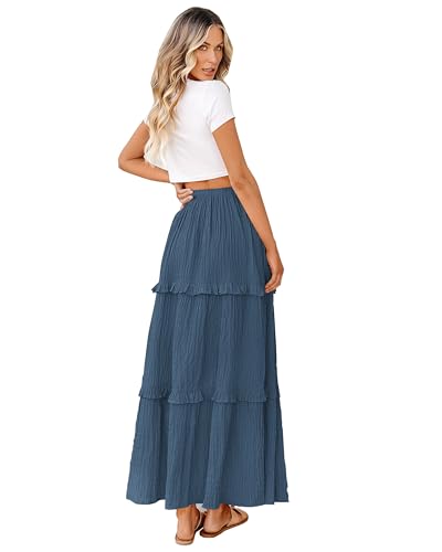 BTFBM Women's Long Summer Skirt 2025 Elegant High Waist Cocktail Party Wedding Guest Dress Flared A-Line Midi Skirts2