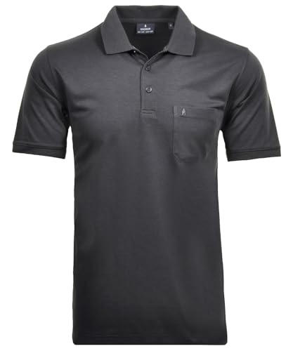 Polo à manches courtes Ragman gris XL le haut softknit qui ne moule pas et reste frais