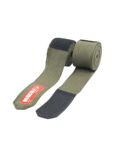Image of Invincible Mexican Style Semi-Stretch Hand Wraps (Olive, 4.5 Meter)