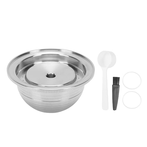 Cialde Caffè Riutilizzabili per Plus, Capsula in Acciaio Inossidabile 304 con Kit Completo, Filtro Caffè Ricaricabile per Macchina - Preparazione Personalizzata & Sostenibile