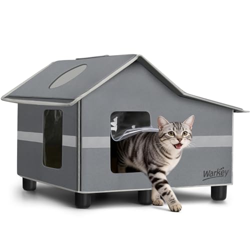 Outdoor Cat House Weatherproof Outside Cat House for Outdoor Feral Cats Insulated Cat Shel - image 1