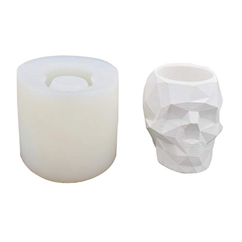 WT-DDJJK Suministros de jardinería, Molde de Silicona Duradero para macetas de Calavera,...