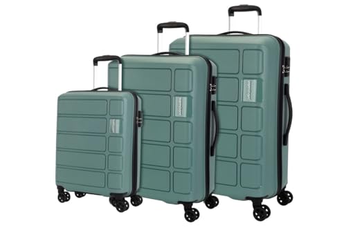 Image of Kamiliant by American Tourister 3 Pc Harrier Edge 8W Set 56 Cm, 68 Cm & 78 Cm - Small, Medium & Large Polypropylene(PP) Hardside 8 Wheels Spinner Luggage Set /Trolley Bag Set (Slate Grey)