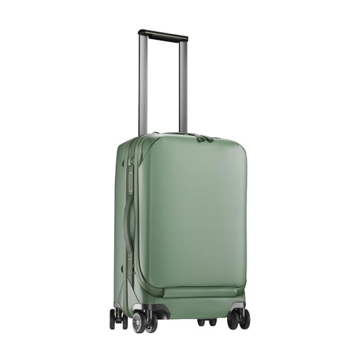 Peak Design Roller Pro Carry-On Sage Expandable Small Suitcase with Wheels Carbon Fiber Handle Drawbridge Opening Hybrid Soft/Hard Shell Custom Hardware Fits XL Camera Cube or Packing Cubes
