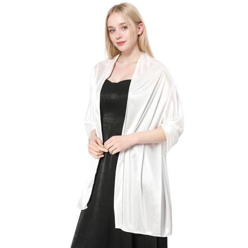 Women Shawls and Wraps for Evening Dresses Wedding Satin Shawl Lightweight Soft Scarves3