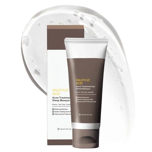 Reduce Acne Ice Sleep Face Mask - Overnight Face Mask - Face Masks Skincare for Deeply Moisturizing,Reducing Acne & Acne Mark - Natural Skincare Face Mask with Salicylic Acid,Tea Tree,Centella Reduce Acne Ice Sleep Face Mask - Overnight Face Mask - Face Masks Skincare for Deeply Moisturizing,Reducing Acne & Acne Mark - Natural Skincare Face Mask with Salicylic Acid,Tea Tree,Centella