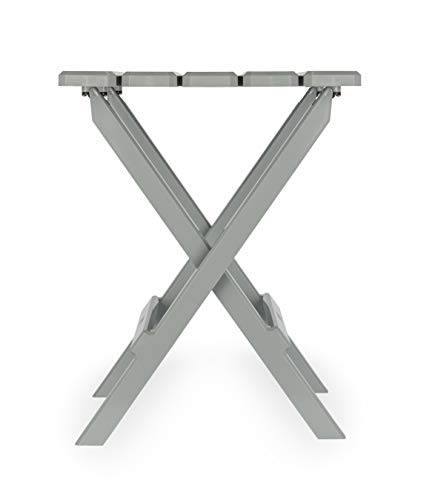 Camco 51692 Gray Large Adirondack Portable Outdoor Folding Side Table, Perfect For The Beach, Camping, Picnics, Cookouts And More, Weatherproof And Rust Resistant #TOP1