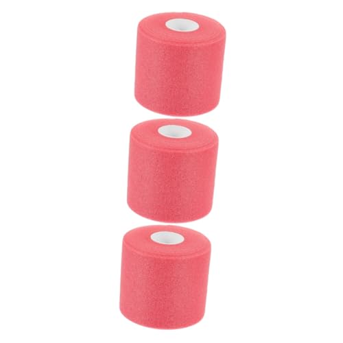 minkissy 3 Rolls Skin Membrane Swimming Tape Muscle Tape Wrist Tape Sports Tapes Sports Tape Athletic Foot Tape Kinesiology Tapes Weightlifting Tape Uncut Knee Tape Ankle Tape Red Sponge