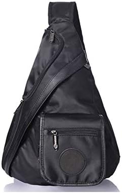 Multifunction Fashion Sling Bag Waterproof Chest Crossbody Bag for Men Sport Travel Black