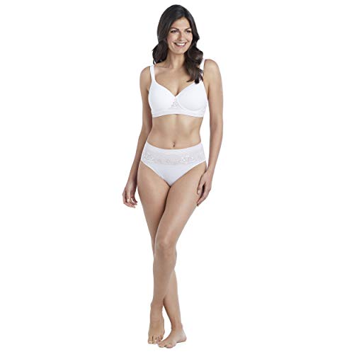 COMPANY ELLEN TRACY Womens Seamless Curves Wireless Floral Print Comfort Bra with Adjustable Straps - White, 38B