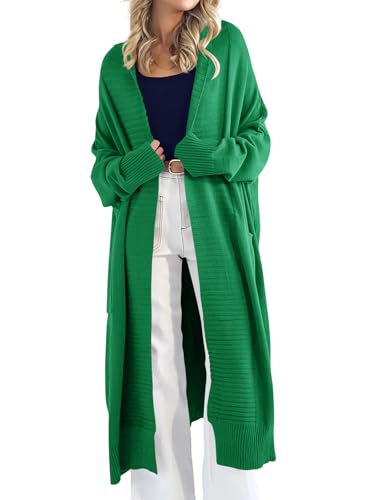 Image of Danedvi Womens Long Cardigan Sweaters 2026 Spring Chunky Knit Oversized Slouchy Open Front Warm Coats with Pockets