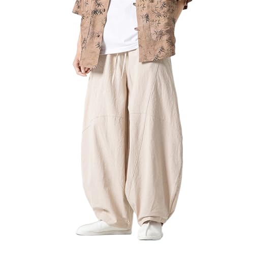 Spring Autumn Men's Loose Casual Pants, Chinese Style Vintage Lantern