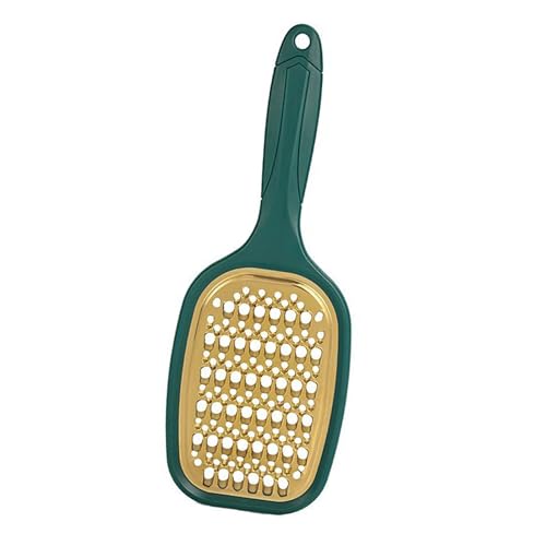 ZPSHYD Rallador de alimentos, triturador de verduras multiusos de acero inoxidable para patatas y zanahorias, mango verde, herramienta de cocina, fácil de usar, diseño compacto
