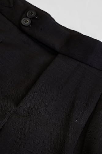 Image of SNITCH Slim Fit Black Stretch Trousers