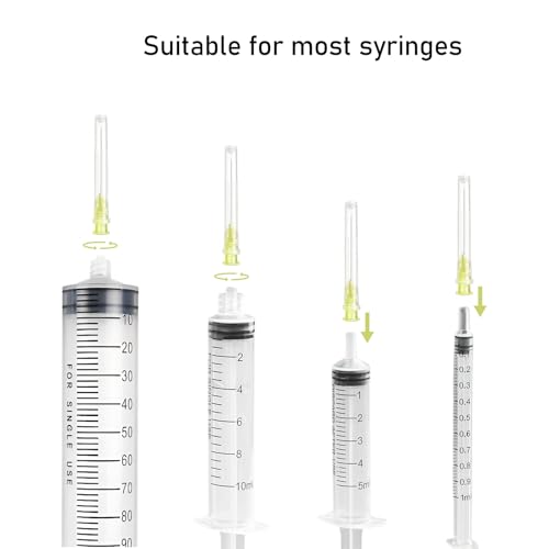 100 Stück Abgabe Tube 20G (0.9mm x 38mm) Edelstahl Abgabe Tube Einzeln Verpackt Haushalt Industrie Laborzubehör für Nachfüllen Liquid Tinten Klebstoff Hobby