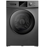HYE Washing Machine - Washer, 10KG Drum, 1400RPM, A Energy Rating, Freestanding Design, Quiet 76 dB Operation, 16 Programmes, Super Quick & Eco Wash, Dark Silver - W0110RT14DS07