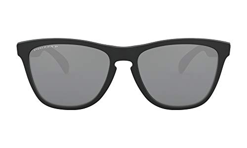 Oakley Frogskins Sunglasses Matte Black with Prizm Black Polarized Lens + Sticker2