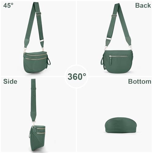Image of Lushandy Bum Bag Checkered Crossbody Bag Mom Everyday Purse | Roomy Space, Wipe Clean, Wide Strap