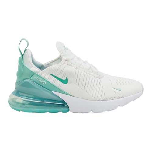 Air Max 270 Grade School Lifestyle Shoes (Summit White/Jade Ice) (943345-115, Green/White)