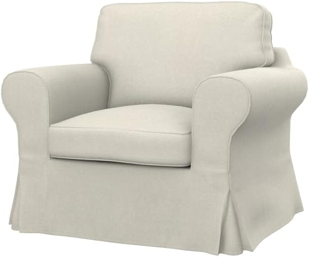 Soferia Replacement Compatible Cover for Ektorp Free Standing Chaise Longue, Fabric Softi Beige