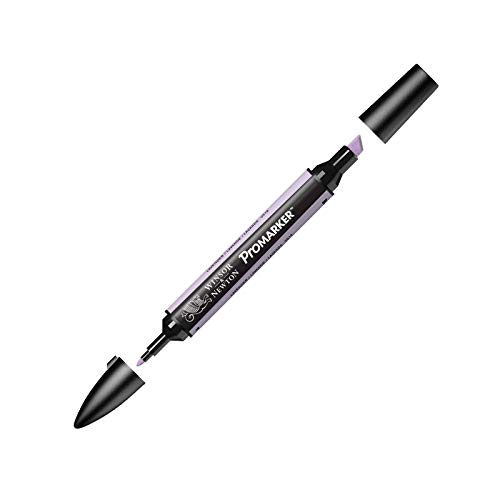 Image of Winsor & Newton Promarker, Alcohol Based Markers, Lavender (V518), Double Tipped Drawing Marker Set for Artists, Graphic Designers, Illustrators - Chisel & Fine Twin Tip, Streak Free Coverage