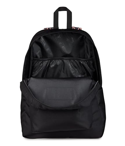 Image of JanSport SuperBreak Plus Backpack with Padded 15-inch Laptop Sleeve and Integrated Bottle Pocket - Spacious and Durable Daypack for Work and Travel, Animal Illustion Con Black /Black /Tan /Black