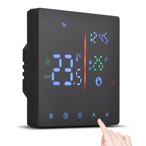 Aumotop Programmable Smart Thermostat Black (#7)