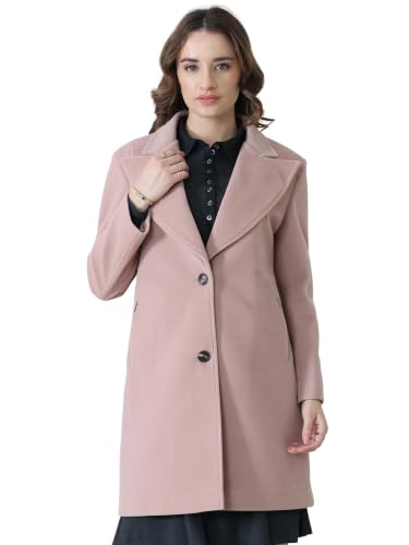 Image of PLAGG Women's Notched Lapel Long Overcoat