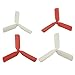dailymall 4 Pièces CW CCW Hélice pour Pièces De Rechange pour Aéronefs X4 H107 RC - Rouge et Blanc