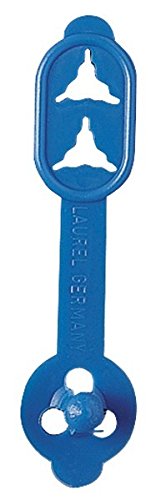 Laurel Briefknopf Duo, PE, 30/38 x 8 mm, Beutel, blau